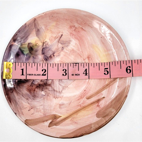 Peasant Village Pottery Hand Painted Cups and Saucers Floral Banana Vintage - Picture 7 of 9